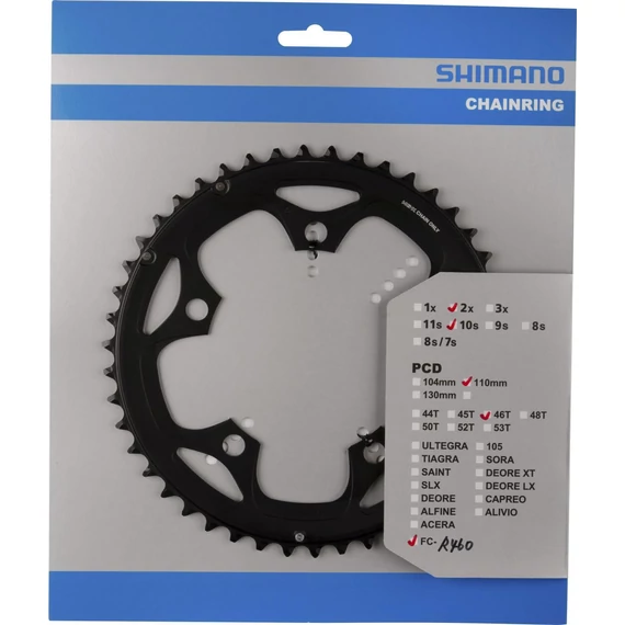 Shimano lánckerék 46f fcr460 46f-f fekete kerékpáros