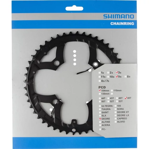 Shimano lánckerék 48f fcm530 48f fekete for fcm530-l ©104 kerékpáros
