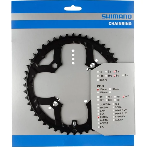 Shimano lánckerék 48f fcm533-lk 48f fekete kerékpáros