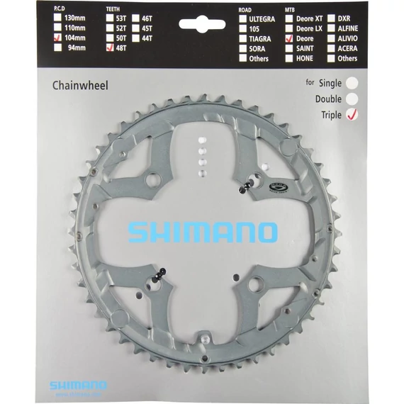 Shimano lánckerék 48f fcm591 48f szürke kerékpáros