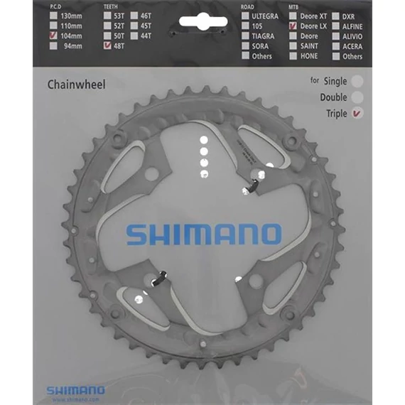 Shimano lánckerék 48f fct671 48f-al ezüst kerékpáros