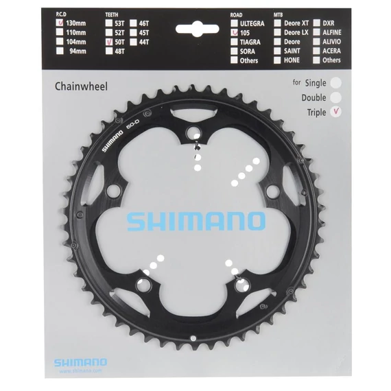 Shimano lánckerék 50f fc5703l 50f-d fekete kerékpáros