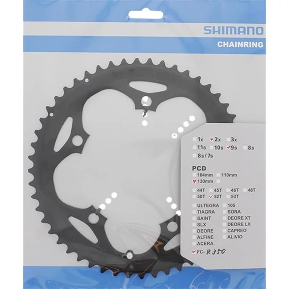 Shimano lánckerék 52f fcr350 52f-b fekete kerékpáros