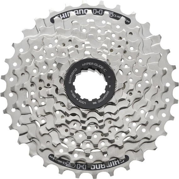 Shimano kazettás fogaskoszorú 8-as 11-32f cshg418 ezüst kerékpáros