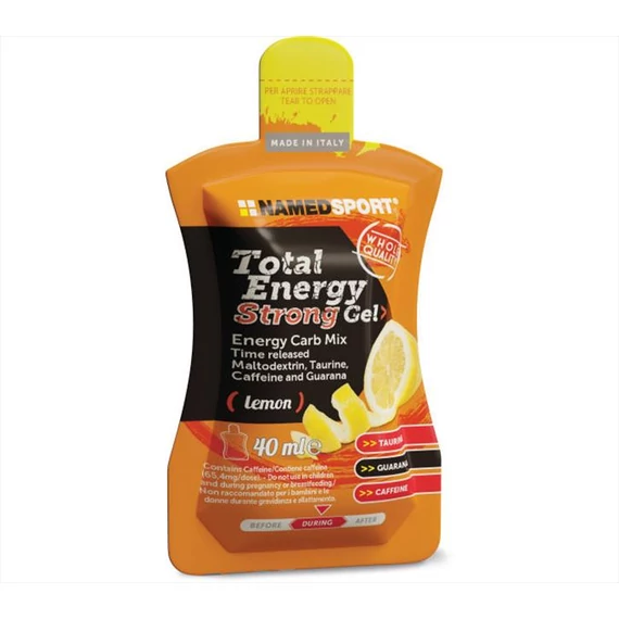 NamedSport total energy strong gel citrom 24x40ml gél  kerékpáros