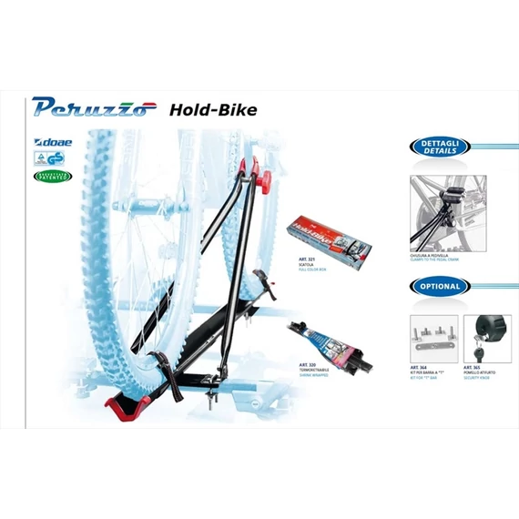 Peruzzo Uni-Bike acél tetőre kerékpáros