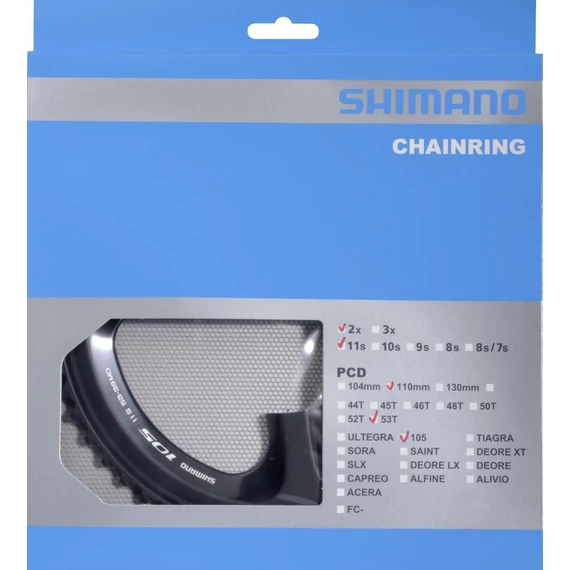 Shimano fc-5800l chainring 53t-md for 53-39t (fekete) kerékpáros