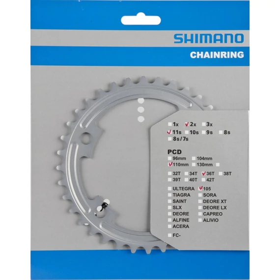 Shimano fc-5800s chainring 36t-mb for 52-36t (ezüst) kerékpáros