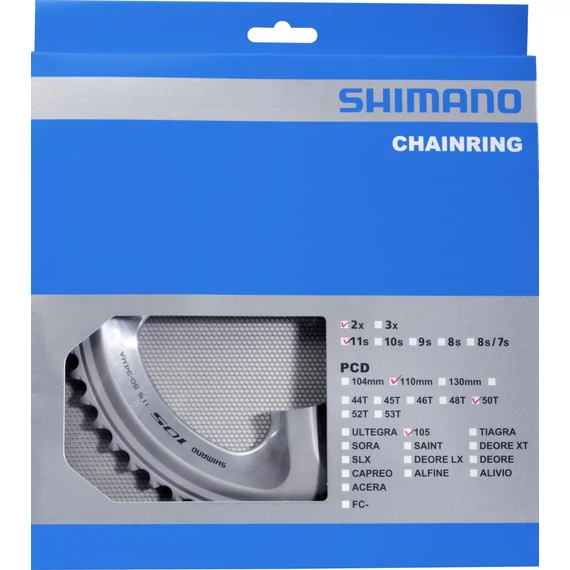 Shimano fc-5800s chainring 50t-ma for 50-34t (ezüst) kerékpáros