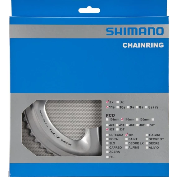 Shimano fc-5800s chainring 52t-mb for 52-36t (ezüst) kerékpáros