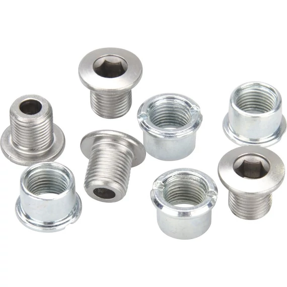 Shimano fc-m552 double gear fixing bolt m8x8.5 & nut 4sets kerékpáros