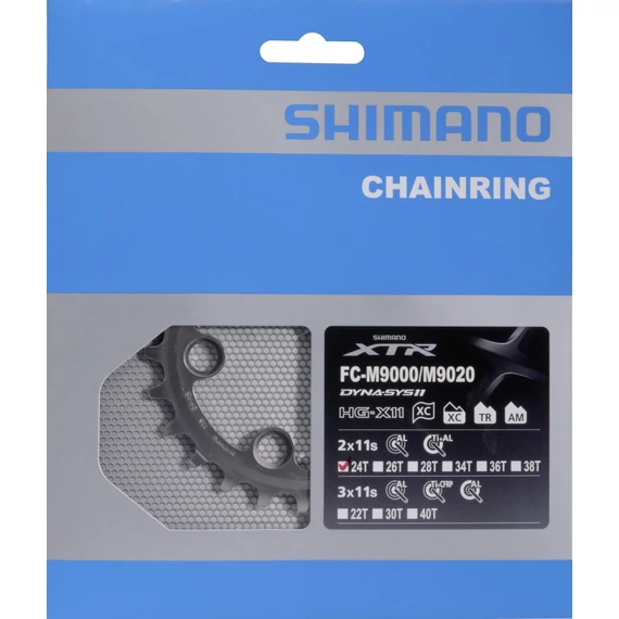 Shimano fc-m9000 chainring 24t-as for 34-24t kerékpáros