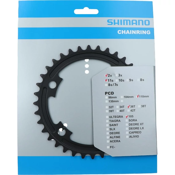 Shimano fc-r7000 chainring 36t-mt (fekete) for 52-36t kerékpáros