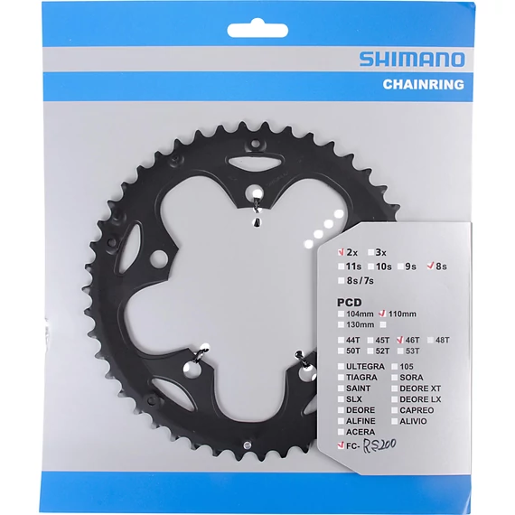 Shimano fc-rs200 chainring 46t-f kerékpáros
