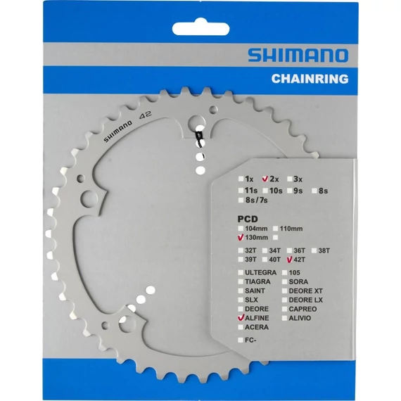 Shimano fc-s501chainring 42t ezüst 130mm kerékpáros