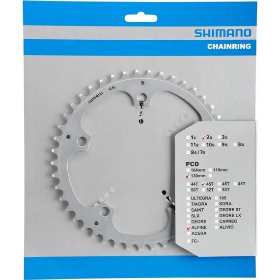 Shimano fc-s501chainring 45t ezüst 130mm kerékpáros