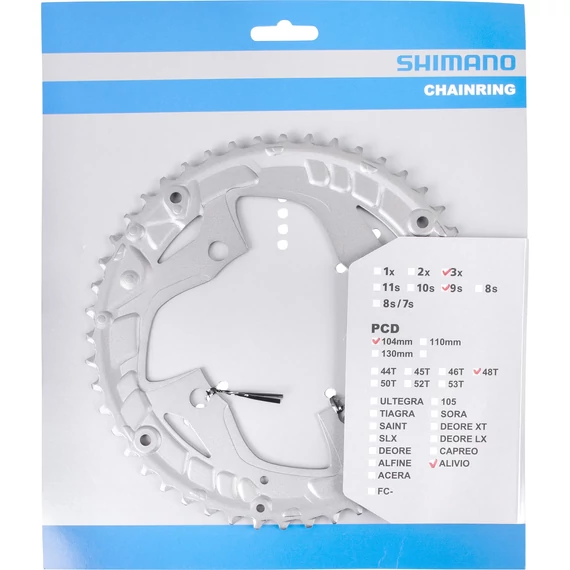 Shimano fc-t4060 chainring 48t for 48-36-26t ezüst for chain guard kerékpáros