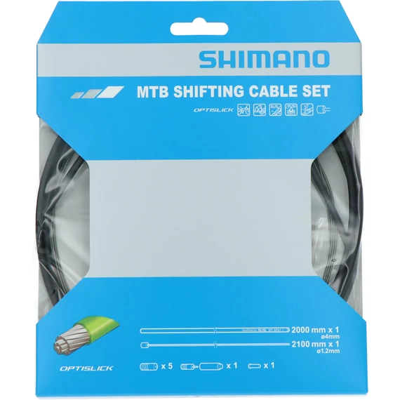 Shimano mtb optislick shift cable set for hátsó váltó fekete kerékpáros