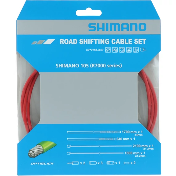 Shimano optislick shift cable set for r7000 (ot-rs900 is included) piros kerékpáros