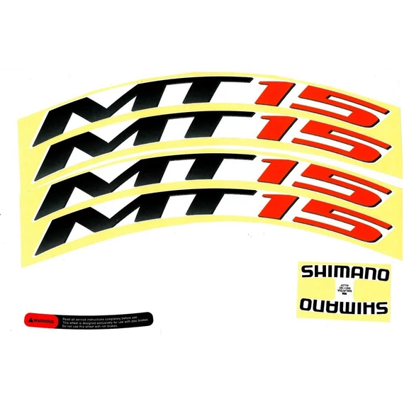 Shimano wh-mt15w rim sticker unit orange kerékpáros
