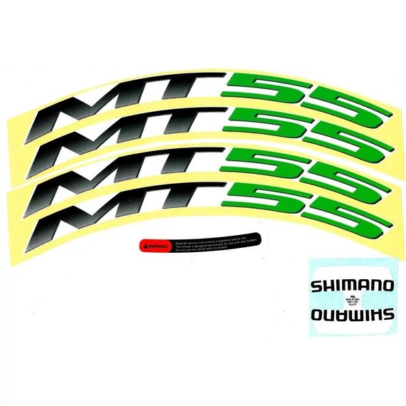 Shimano wh-mt55w rim sticker unit green kerékpáros
