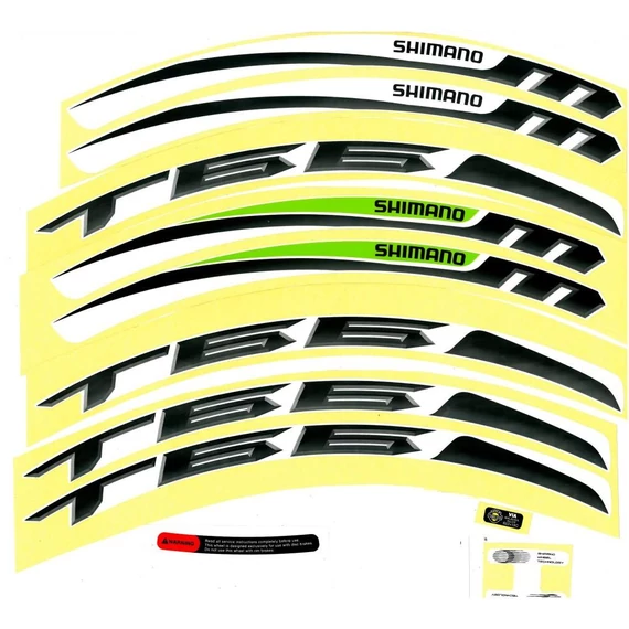 Shimano wh-mt66-29w rim sticker unit(lime green) kerékpáros