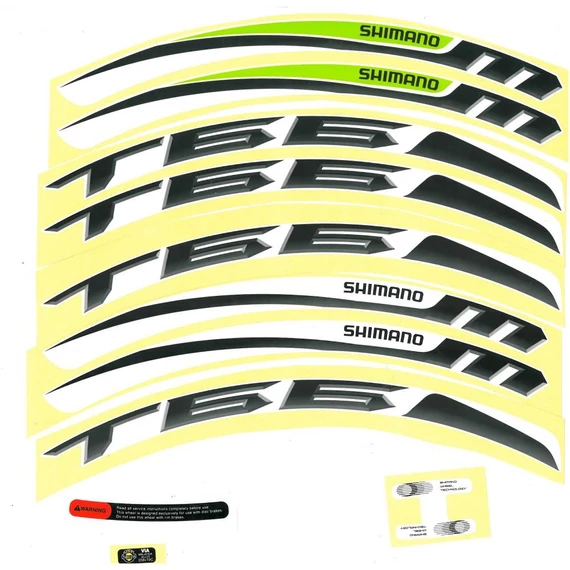 Shimano wh-mt66-w rim sticker unit (lime green) kerékpáros