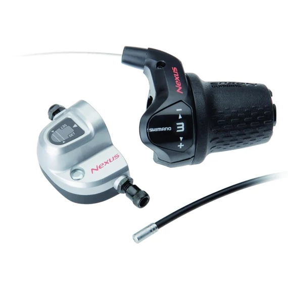 Shimano váltómarkolat jobb nexus 3-as revoshift ezüst bilincses +bowden kerékpáros