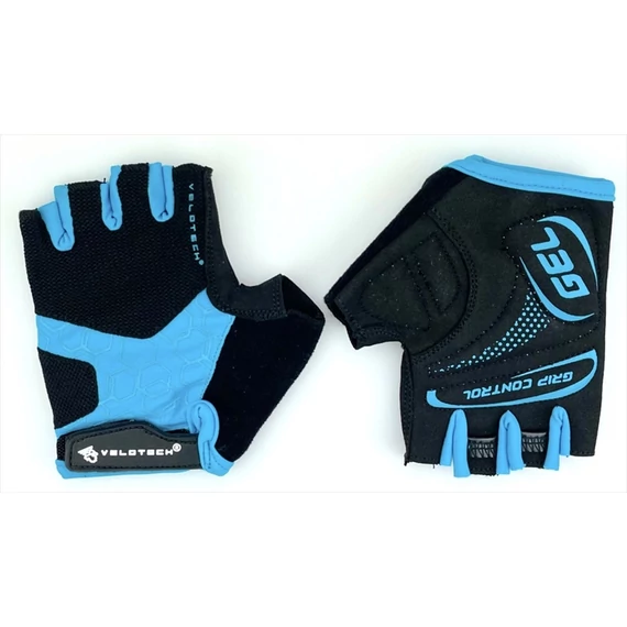 Velotech/Noname Kesztyű felnőtt rövid kék L/XL kerékpáros
