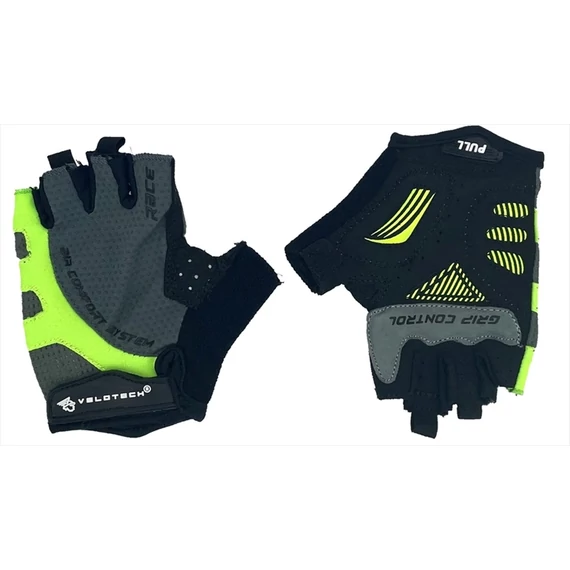 Velotech/Noname Kesztyű felnőtt rövid zöldL/XL kerékpáros