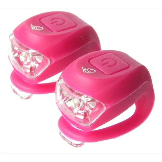 Velotech Villogó 2LED MAGENTA kerékpáros