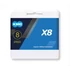 Kép 1/2 - Lánc KMC X8 6-7-8 sebességes MTB 1/2 x 3/32 116L kerékpáros
