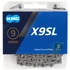 Kép 1/2 - Lánc KMC X9 9 sebességesSL 9 sebességes ezüst kerékpáros